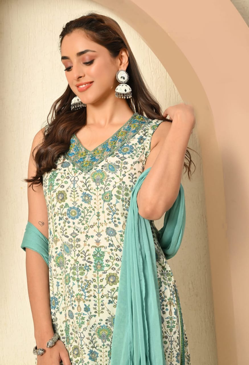 Advita Rayon Organic Cotton Suit Set – 3-Piece Elegance