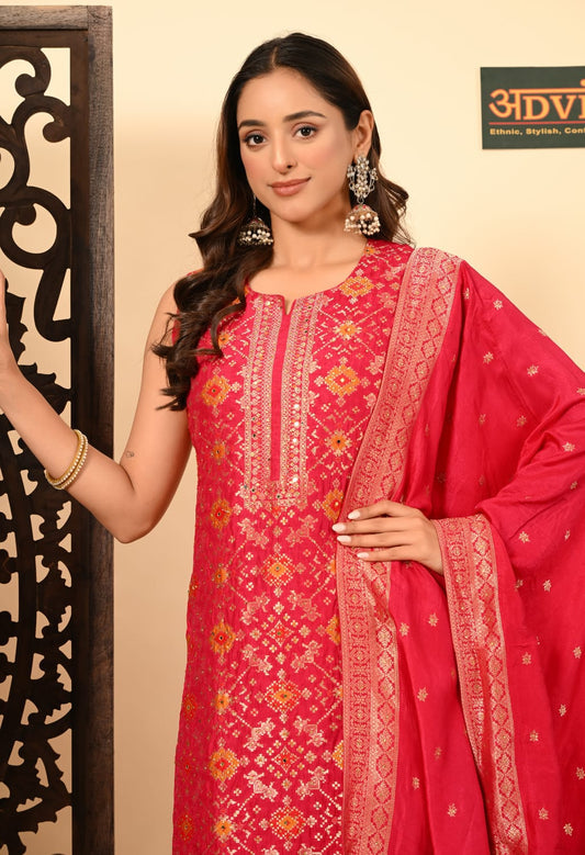 Advita Dolla Silk Party Wear 3-Piece Suit – Elegant Festive Ensemble