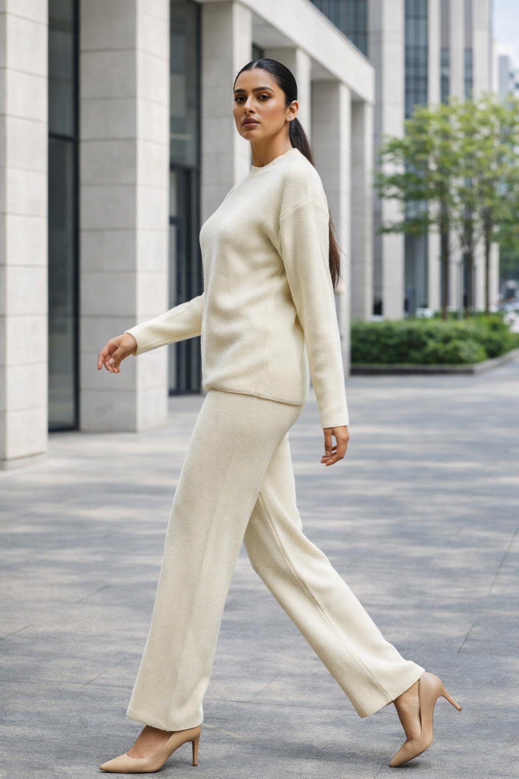 Premium Plain Woolen Co-Ord Set for Women | Cozy Winter Wear