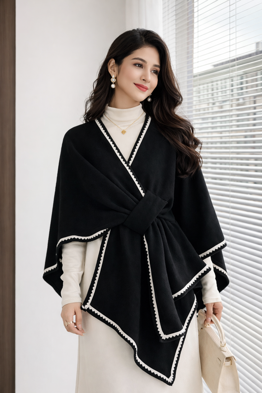 Premium Woolen Winter Poncho for Women | Soft & Cozy Outerwear