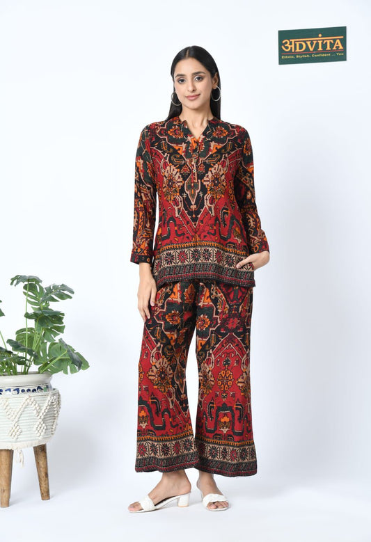 Rajasthani Cotton Co-ord Set for Women – Ethnic Print, Stylish Fit