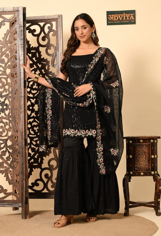 Advita Party Wear Sharara Set – Glam Ethnic Dress for Special Occasions