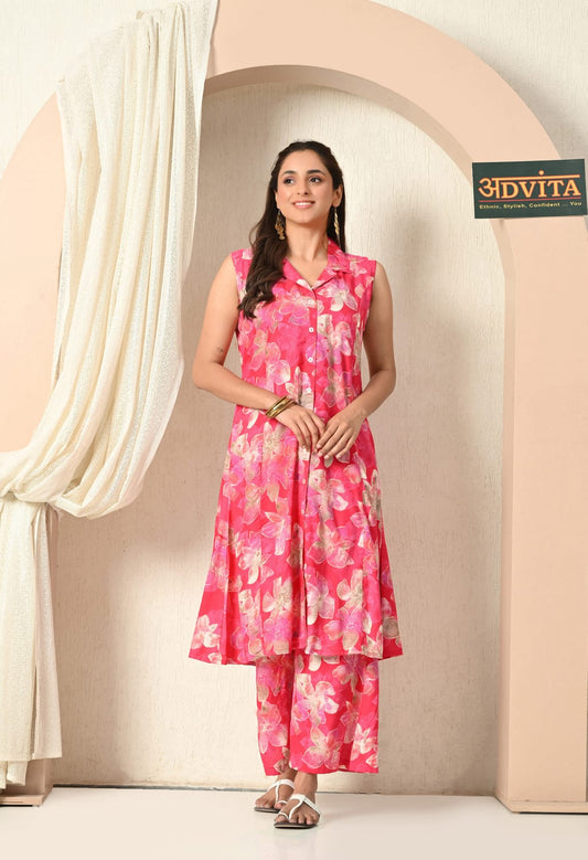 Long Cord Set for Women – Elegant 2-Piece Cord in Soft Cotton Blend