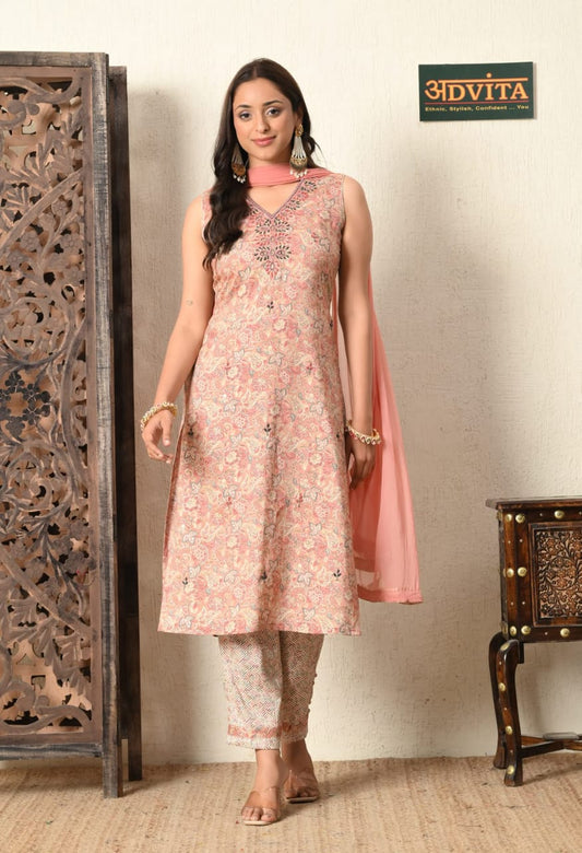 Advita Rayon Cotton 3-Piece Suit – Graceful Ethnic Wear for Women