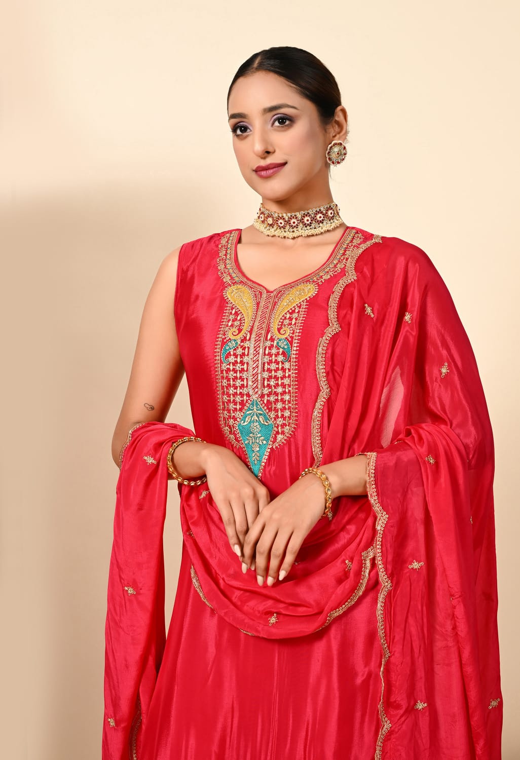 elegant-red-party-wear-suit-portrait